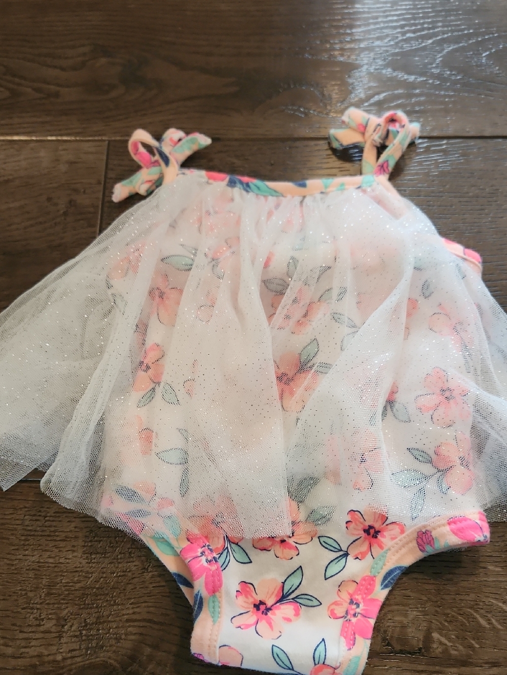 Nicole Miller Baby Girl Pink Ruffle Tulle One Piece - Picture 3 of 3